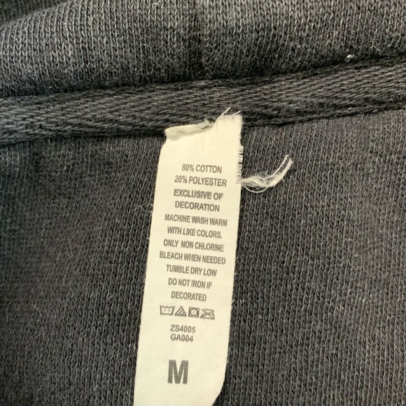 Hightech Gray Long Sleeve Drawstrings Hoodie Sweatshirt Size Medium - Picture 9 of 17